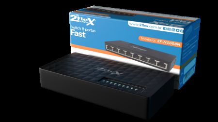 SWITCH 2 FLEX 8 PORTAS 10/100 5 A 12V 2F ...