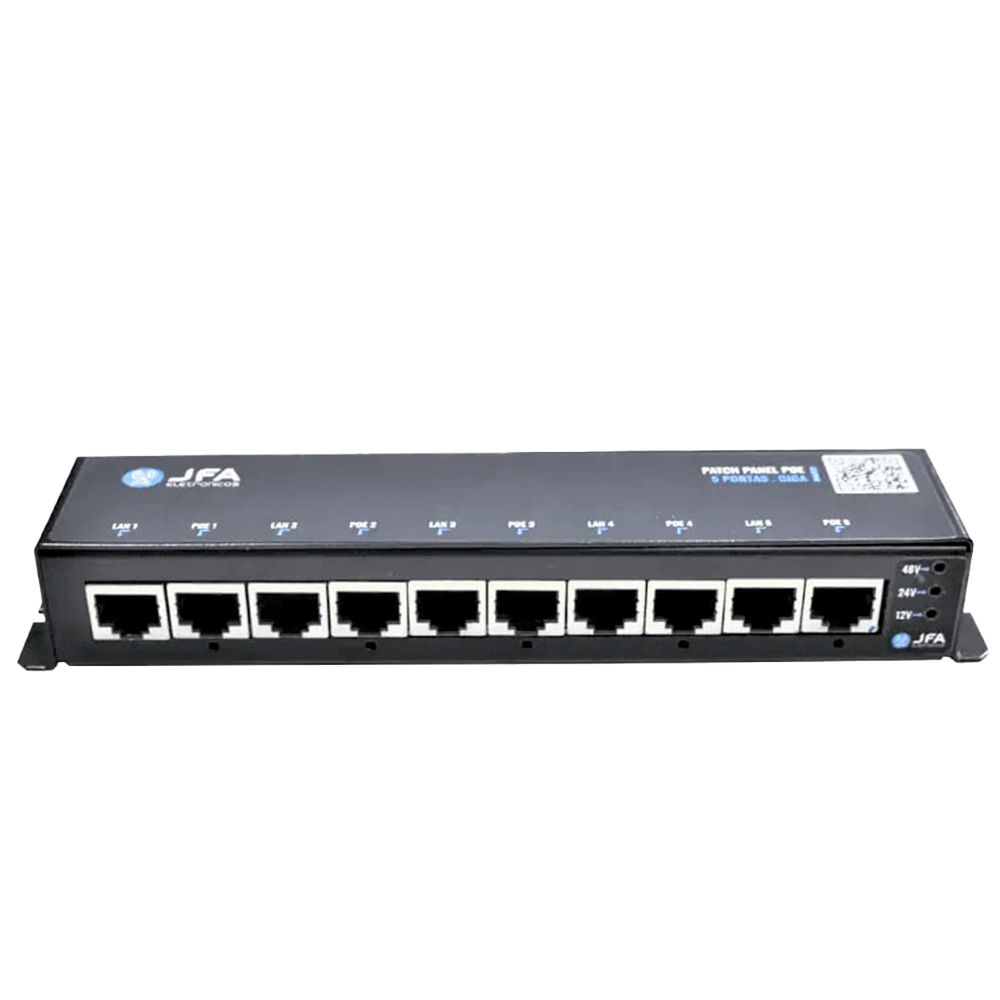 PATCH PANEL 5 PORTAS POE FAST JFA PATCH PANEL 5 PORTAS POE FAST JFA