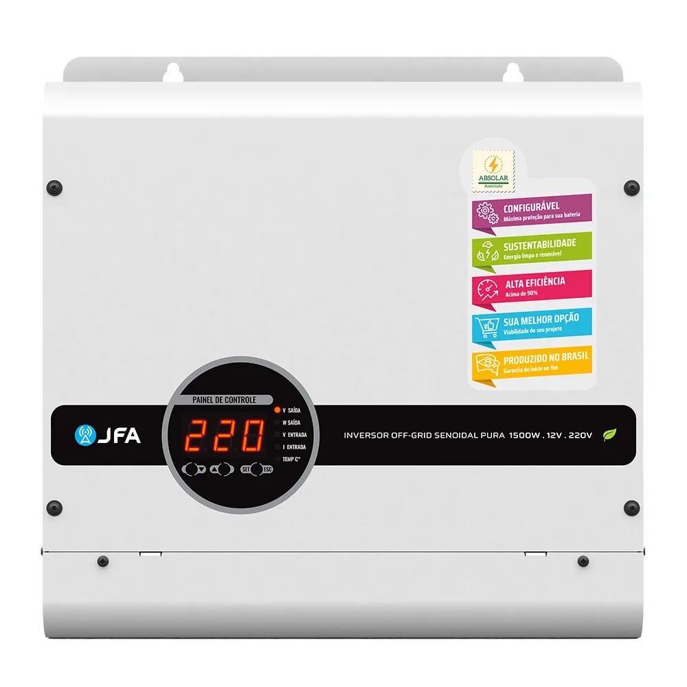 INVERSOR OFF-GRID SENOIDAL PURA 1500W 12/... INVERSOR OFF-GRID SENOIDAL PURA 1500W 12/...