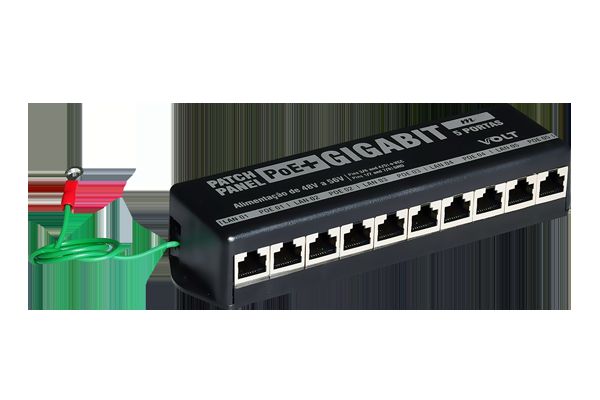 PATCH PANEL 5 PORTAS GIGABIT POE+ 5 (MIMO...